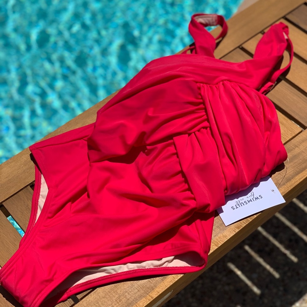 NEW! •Unique Style! •High Neck One Piece •Beautiful Color!